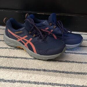 ASICS Navy and Orange Running Shoes